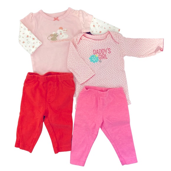 Carter's Other - Caters Long Sleeved Onesies with Pants- Set of 2